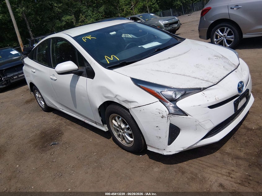2016 Toyota Prius VIN JTDKBRFU7G3501168 IAAI salvage auction — LEFT & RIGHT, Salvage - 75% Or Less (Maryland), sold $4,550 on 2026-07-22 (photo 1)