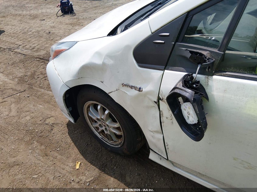 2016 Toyota Prius VIN JTDKBRFU7G3501168 IAAI salvage auction — LEFT & RIGHT, Salvage - 75% Or Less (Maryland), sold $4,550 on 2026-07-22 (photo 6)