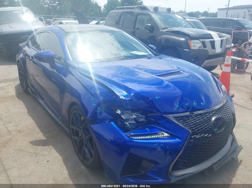 2015 Lexus Rc-f VIN JTHHP5BC2F5002717 IAAI salvage auction — FRONT END, Salvage Title, sold $18,100 on 2026-07-29 (photo 1)