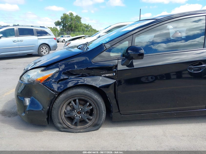 2012 Toyota Prius VIN JTDKN3DUXC1539250 IAAI salvage auction — LEFT FRONT, Salvage (Texas), sold $1,925 on 2026-07-16 (photo 6)