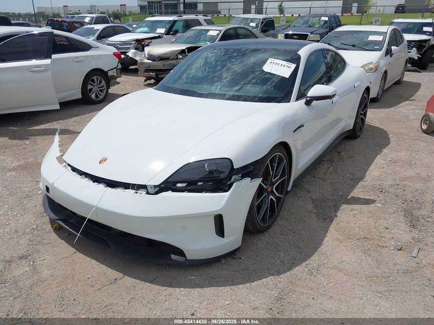 2025 Porsche Taycan VIN WP0AA2Y12SSA13045 IAAI salvage auction — FRONT END, Original (Texas), sold $48,200 on 2026-08-24 (photo 2)