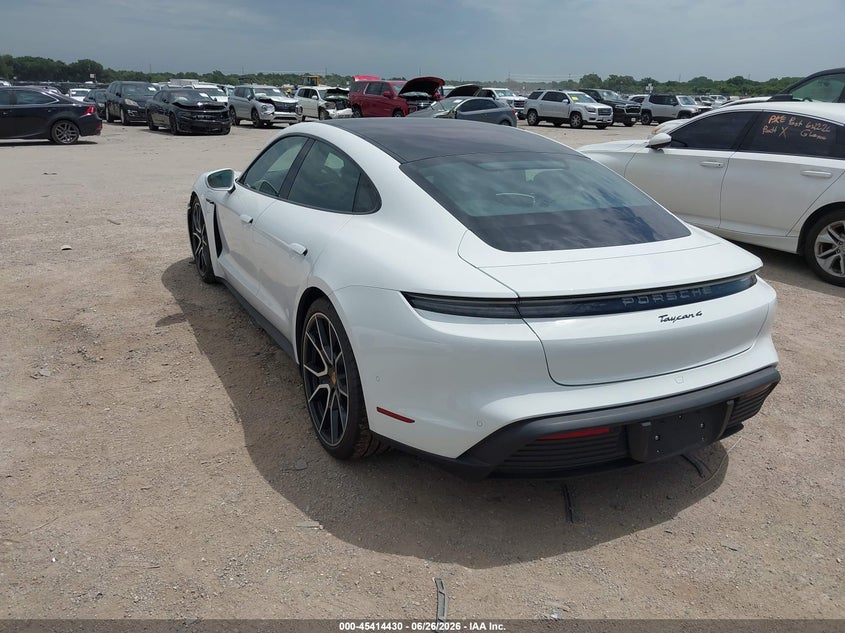 2025 Porsche Taycan VIN WP0AA2Y12SSA13045 IAAI salvage auction — FRONT END, Original (Texas), sold $48,200 on 2026-08-24 (photo 3)