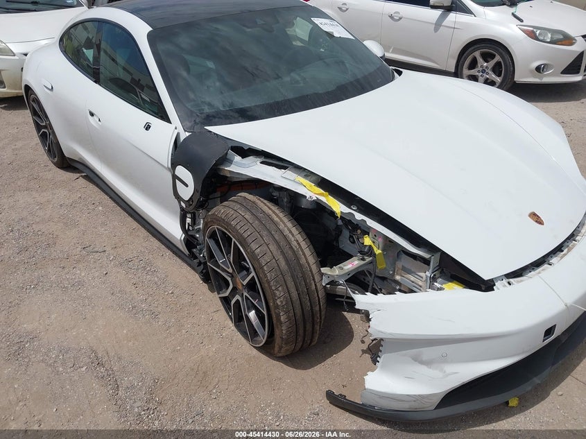 2025 Porsche Taycan VIN WP0AA2Y12SSA13045 IAAI salvage auction — FRONT END, Original (Texas), sold $48,200 on 2026-08-24 (photo 6)