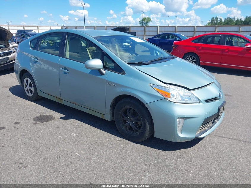 2013 Toyota Prius VIN JTDKN3DU8D1652051 IAAI salvage auction — NORMAL WEAR, Clear (Wisconsin), sold $875 on 2026-07-21 (photo 1)