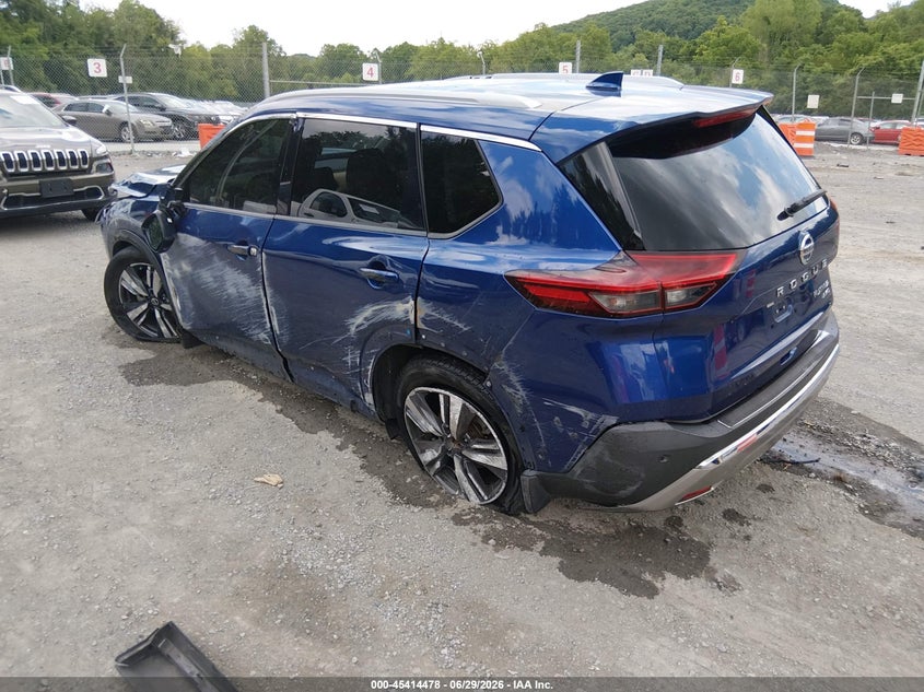 2021 Nissan Rogue VIN JN8AT3DD6MW300451 IAAI salvage auction — ROLLOVER, Salvage Title, sold $2,650 on 2026-07-28 (photo 3)