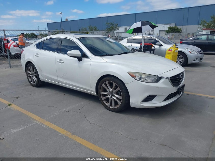 2016 Mazda 6 VIN JM1GJ1V55G1465321 IAAI salvage auction — LEFT SIDE, Salvage (California), sold $2,200 on 2026-07-06 (photo 1)