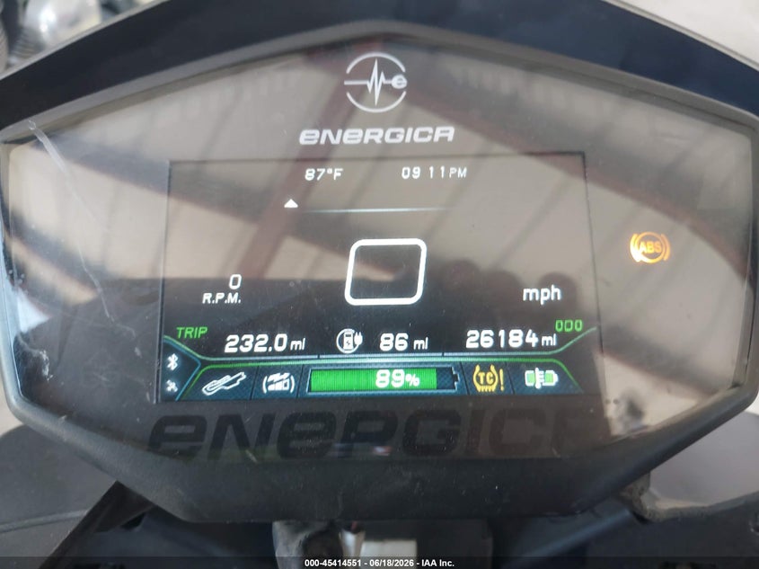 2021 Energica VIN ZNNR1A1B5MS000096 IAAI salvage auction — FRONT END, Salvage (California), sold $2,200 on 2026-07-14 (photo 7)