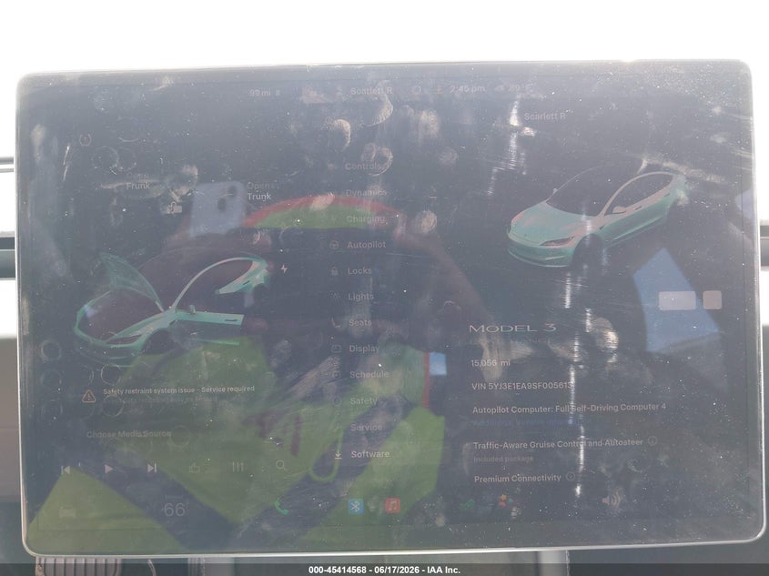 2025 Tesla Model 3 VIN 5YJ3E1EA9SF005613 IAAI salvage auction — SIDE, Salvage Title, sold $12,500 on 2026-09-03 (photo 7)