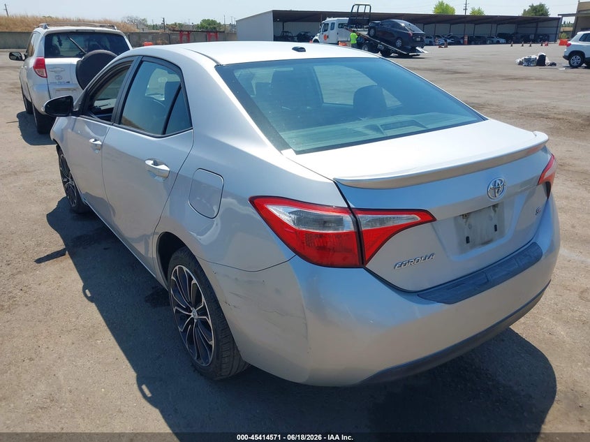 2014 Toyota Corolla VIN 5YFBURHE8EP034315 IAAI salvage auction — FRONT END, Salvage (California), sold $2,800 on 2026-07-08 (photo 3)