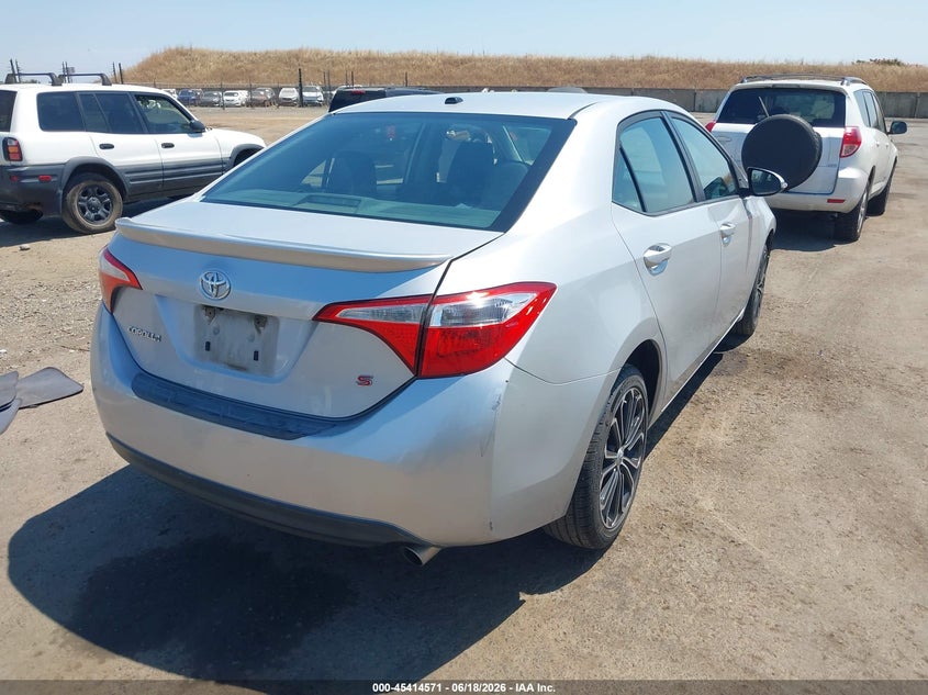 2014 Toyota Corolla VIN 5YFBURHE8EP034315 IAAI salvage auction — FRONT END, Salvage (California), sold $2,800 on 2026-07-08 (photo 4)