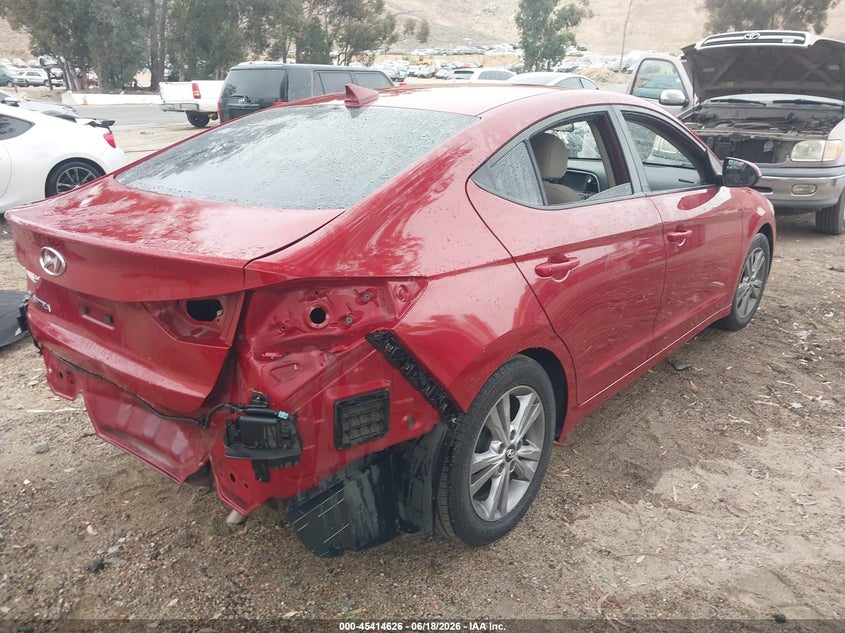 2017 Hyundai Elantra VIN KMHD84LF7HU225436 IAAI salvage auction — REAR END, Salvage Title, sold $1,900 on 2026-07-21 (photo 4)