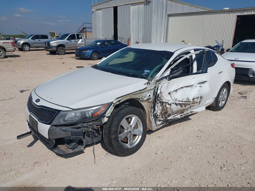 2015 Kia Optima VIN KNAGM4A72F5545406 IAAI salvage auction — SIDE, Salvage (Texas), sold $650 on 2026-07-09 (photo 2)