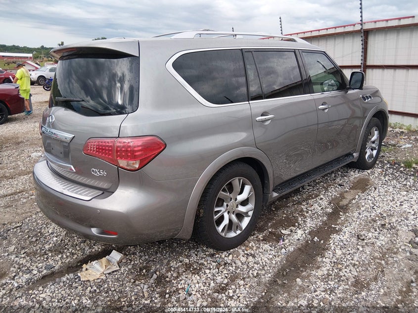 2012 Infiniti Qx56 VIN JN8AZ2NF8C9518719 IAAI salvage auction — NORMAL WEAR, Clear (Arkansas), sold $825 on 2026-07-30 (photo 4)
