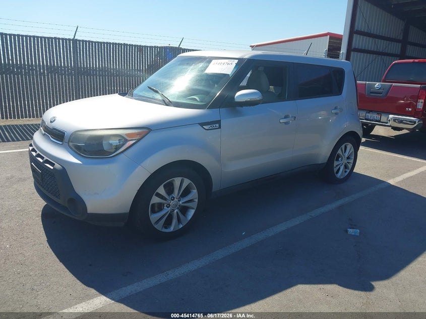 2014 Kia Soul VIN KNDJP3A52E7715484 IAAI salvage auction — THEFT, Salvage (California), sold $1,100 on 2026-07-28 (photo 2)