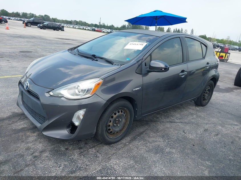 2016 Toyota Prius c VIN JTDKDTB31G1115491 IAAI salvage auction — NORMAL WEAR, Clear (Florida), sold $825 on 2026-07-23 (photo 2)