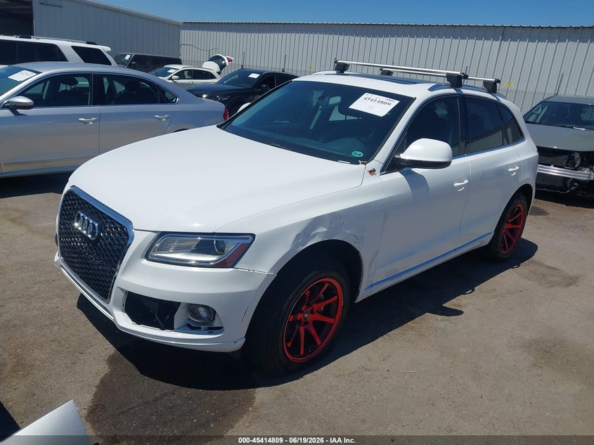 2014 Audi Q5 VIN WA1CFAFP7EA085534 IAAI salvage auction — LEFT FRONT, Salvage Title, sold $1,400 on 2026-07-29 (photo 2)