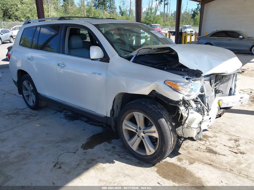 2012 Toyota Highlander VIN 5TDDK3EH4CS163327 IAAI salvage auction — FRONT END, Salvage Title, sold $2,750 on 2026-08-01 (photo 1)