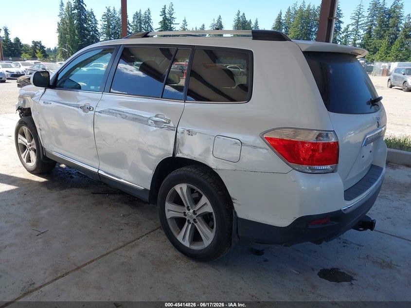 2012 Toyota Highlander VIN 5TDDK3EH4CS163327 IAAI salvage auction — FRONT END, Salvage Title, sold $2,750 on 2026-08-01 (photo 3)