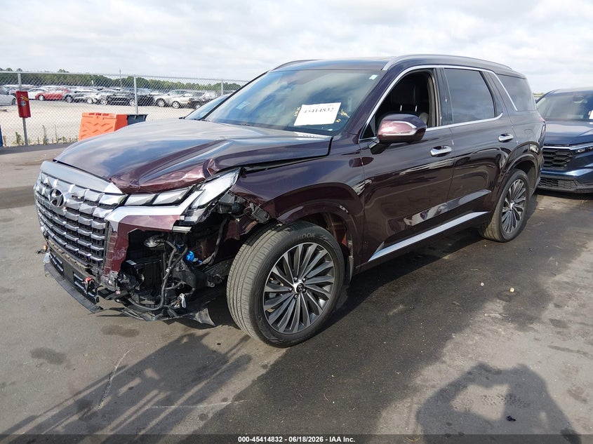 2023 Hyundai Palisade VIN KM8R74GE9PU640900 IAAI salvage auction — LEFT FRONT, Salvage (North Carolina), sold $13,650 on 2026-08-01 (photo 2)