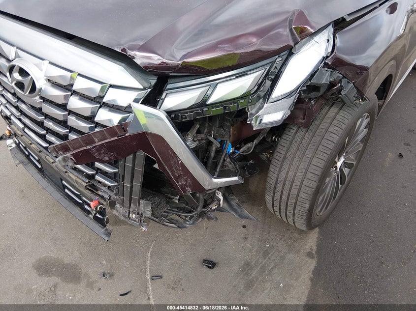 2023 Hyundai Palisade VIN KM8R74GE9PU640900 IAAI salvage auction — LEFT FRONT, Salvage (North Carolina), sold $13,650 on 2026-08-01 (photo 6)