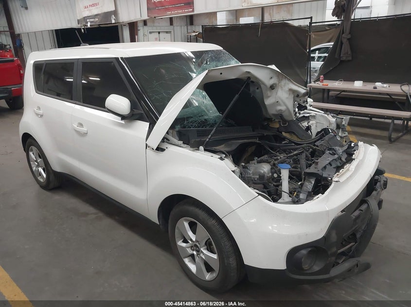 2018 Kia Soul VIN KNDJN2A24J7583828 IAAI salvage auction — FRONT END, Salvage Title, sold $500 on 2026-07-28 (photo 1)