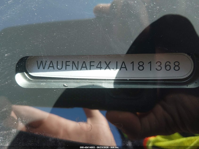 2018 Audi A4 VIN WAUFNAF4XJA181368 IAAI salvage auction — REAR END, Salvage (Montana), sold $7,800 on 2026-07-15 (photo 9)
