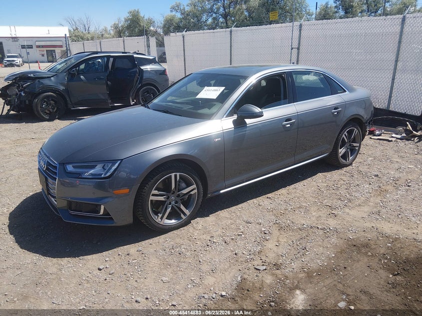 2018 Audi A4 VIN WAUFNAF4XJA181368 IAAI salvage auction — REAR END, Salvage (Montana), sold $7,800 on 2026-07-15 (photo 2)