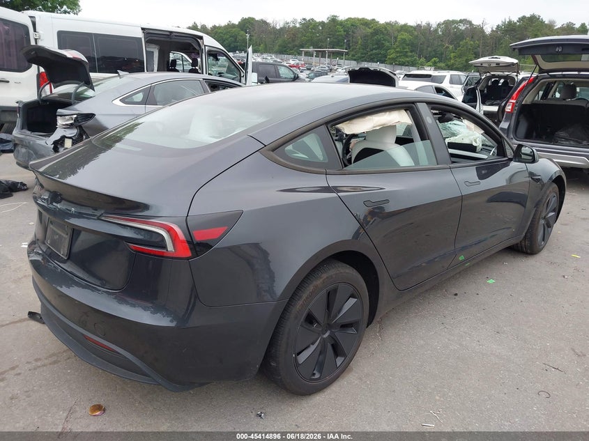2025 Tesla Model 3 VIN 5YJ3E1EAXSF998975 IAAI salvage auction — FRONT END, Salvage Title, sold $12,000 on 2026-09-04 (photo 4)