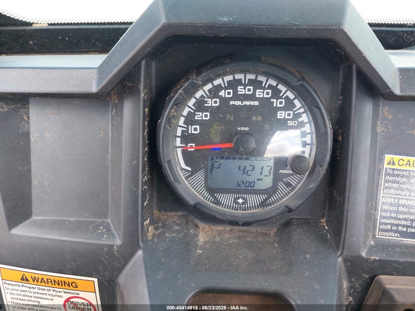 2018 Polaris Ranger VIN 3NSRNE579JE370043 IAAI salvage auction — REAR END, Regular Certificate (Iowa), sold $3,550 on 2026-07-29 (photo 7)