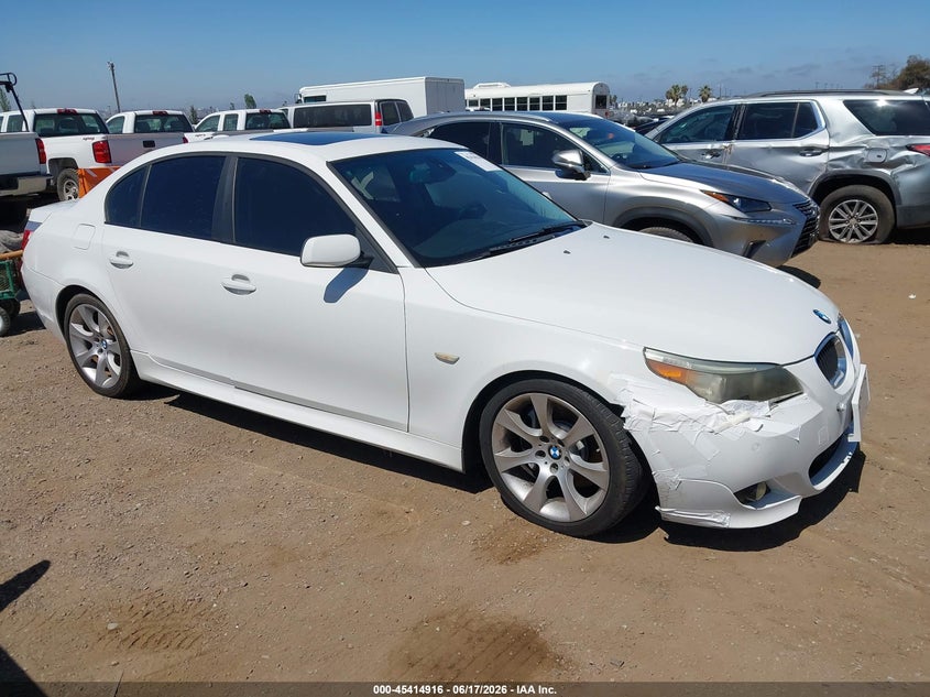 2007 BMW 5 series VIN WBANB53567CP05525 IAAI salvage auction — NORMAL WEAR, Clear - Dealer Only (California), sold $525 on 2026-07-20 (photo 1)