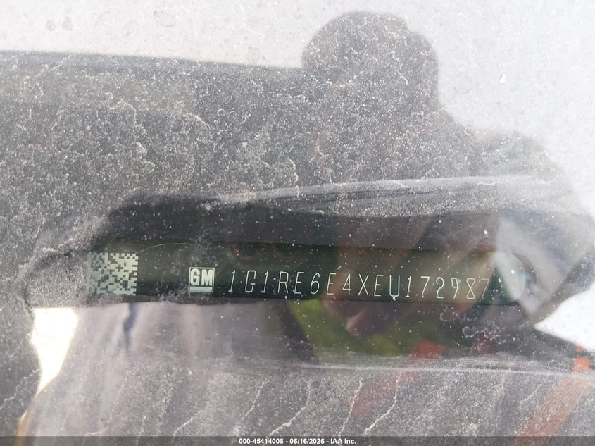 2014 Chevrolet Volt VIN 1G1RE6E4XEU172987 IAAI salvage auction — NORMAL WEAR, Clear - Dealer Only (California), sold $825 on 2026-07-09 (photo 9)