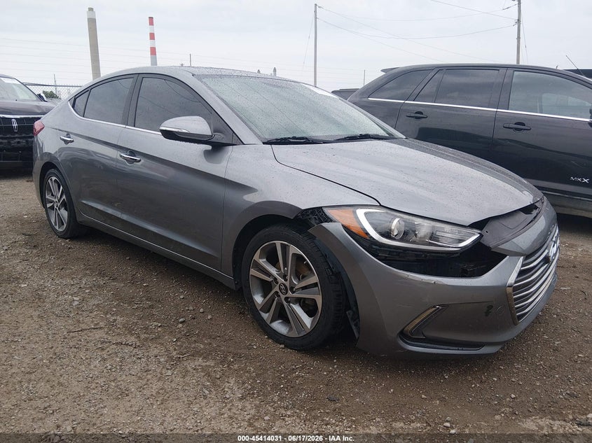 2017 Hyundai Elantra VIN KMHD84LF0HU263980 IAAI salvage auction — FRONT END, Clear (Indiana), sold $1,300 on 2026-07-18 (photo 1)