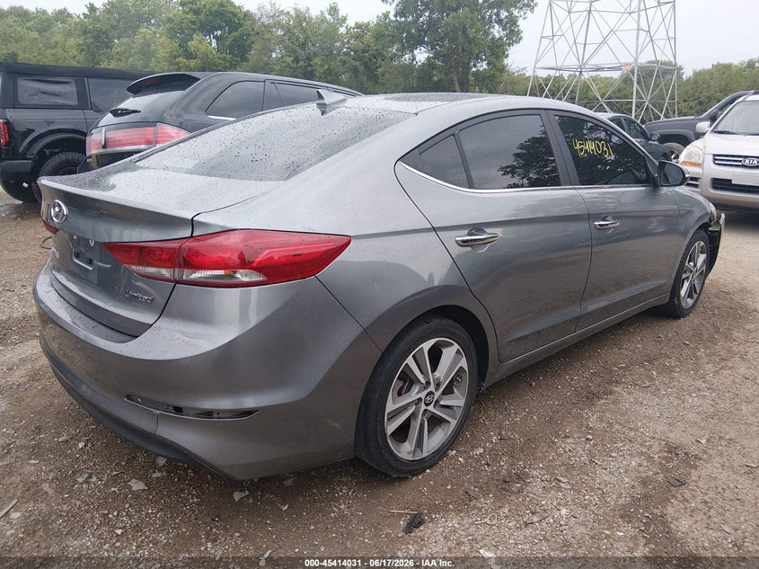 2017 Hyundai Elantra VIN KMHD84LF0HU263980 IAAI salvage auction — FRONT END, Clear (Indiana), sold $1,300 on 2026-07-18 (photo 4)