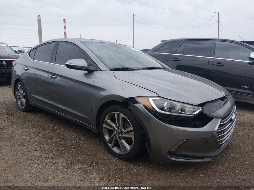 2017 Hyundai Elantra VIN KMHD84LF0HU263980 IAAI salvage auction — FRONT END, Clear (Indiana), sold $1,300 on 2026-07-18 (photo 6)