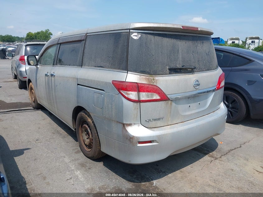 2012 Nissan Quest VIN JN8AE2KP7C9030533 IAAI salvage auction — NORMAL WEAR, Clear (South Carolina), sold $550 on 2026-07-29 (photo 3)