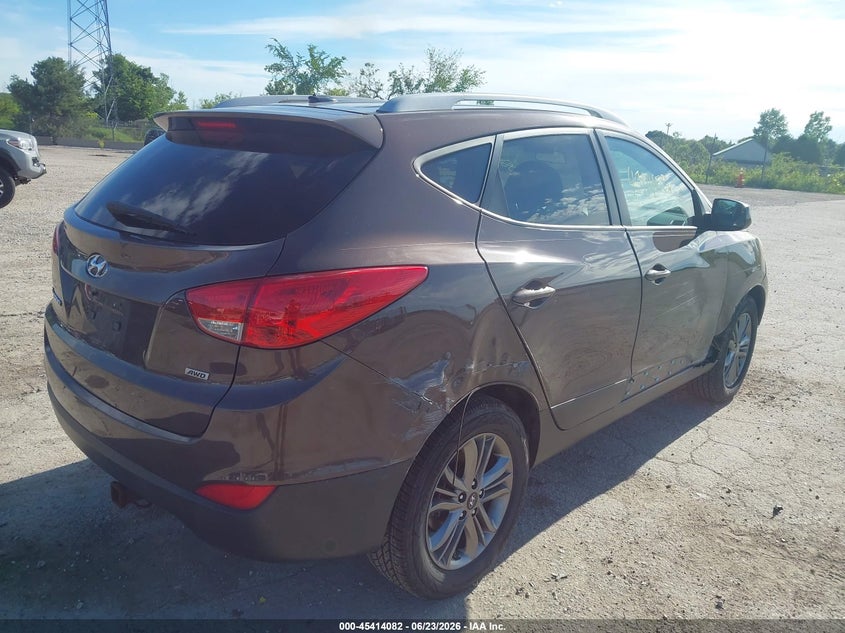 2015 Hyundai Tucson VIN KM8JUCAG6FU988937 IAAI salvage auction — RIGHT SIDE, Salvage Title, sold $25 on 2026-07-28 (photo 4)