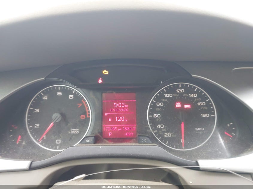 2009 Audi A4 VIN WAUSF78K49N016379 IAAI salvage auction — NORMAL WEAR, Clear (New Jersey), sold $425 on 2026-07-23 (photo 7)