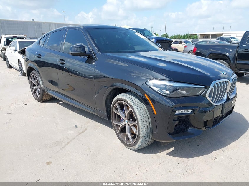 2021 BMW X6 VIN 5UXCY6C03M9G36144 IAAI salvage auction — WATER/FLOOD, Salvage Title, sold $18,600 on 2026-07-30 (photo 1)
