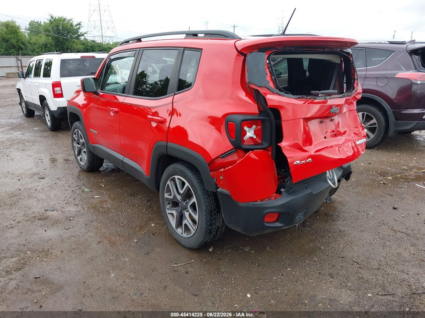2017 Jeep Renegade VIN ZACCJBBB5HPF33004 IAAI salvage auction — REAR END, Salvage (Ohio), sold $1,150 on 2026-07-08 (photo 3)