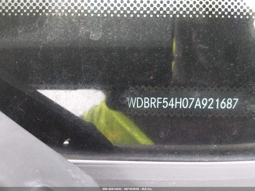 2007 Mercedes-benz C-klasse VIN WDBRF54H07A921687 IAAI salvage auction — FRONT END, Salvage (South Carolina), sold $75 on 2026-07-28 (photo 9)