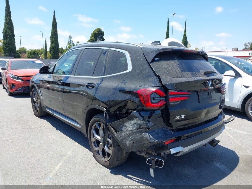 2024 BMW X3 VIN 5UX43DP0XR9U57802 IAAI salvage auction — REAR END, Salvage Title, sold $15,100 on 2026-07-16 (photo 3)