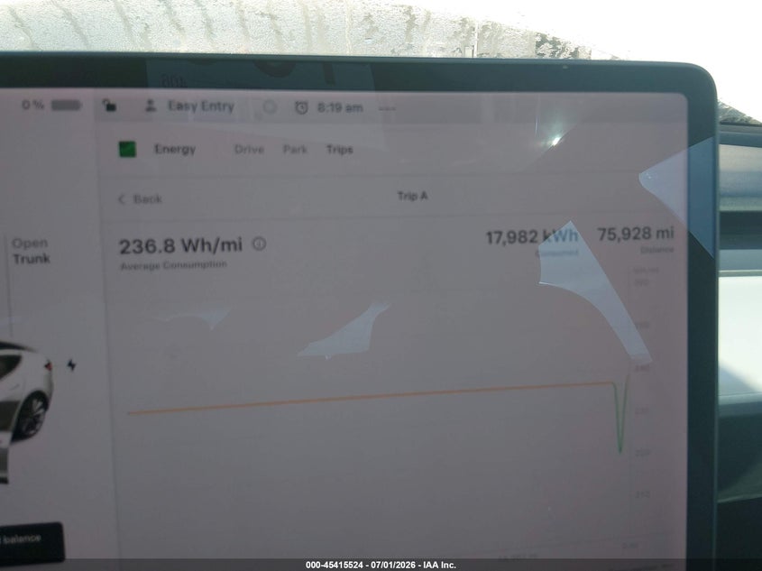 2019 Tesla Model 3 VIN 5YJ3E1EA8KF315140 IAAI salvage auction — FRONT END, Original (Texas), sold $4,650 on 2026-07-29 (photo 7)