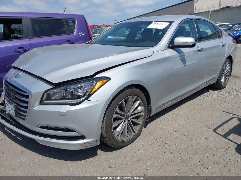 2017 Genesis G80 VIN KMHGN4JE3HU183797 IAAI salvage auction — RIGHT FRONT, Salvage Title, sold $750 on 2026-07-15 (photo 2)