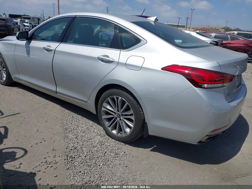 2017 Genesis G80 VIN KMHGN4JE3HU183797 IAAI salvage auction — RIGHT FRONT, Salvage Title, sold $750 on 2026-07-15 (photo 3)