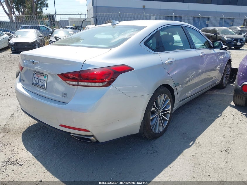 2017 Genesis G80 VIN KMHGN4JE3HU183797 IAAI salvage auction — RIGHT FRONT, Salvage Title, sold $750 on 2026-07-15 (photo 4)