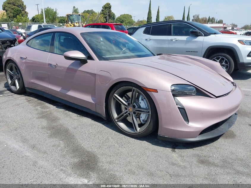 2021 Porsche Taycan VIN WP0AB2Y19MSA44499 IAAI salvage auction — LEFT FRONT, Salvage Title, sold $26,700 on 2026-08-07 (photo 1)