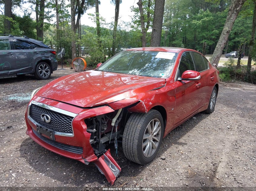 2014 Infiniti Q50 VIN JN1BV7AP5EM683203 IAAI salvage auction — LEFT FRONT, Salvage (Virginia), sold $3,450 on 2026-07-09 (photo 6)