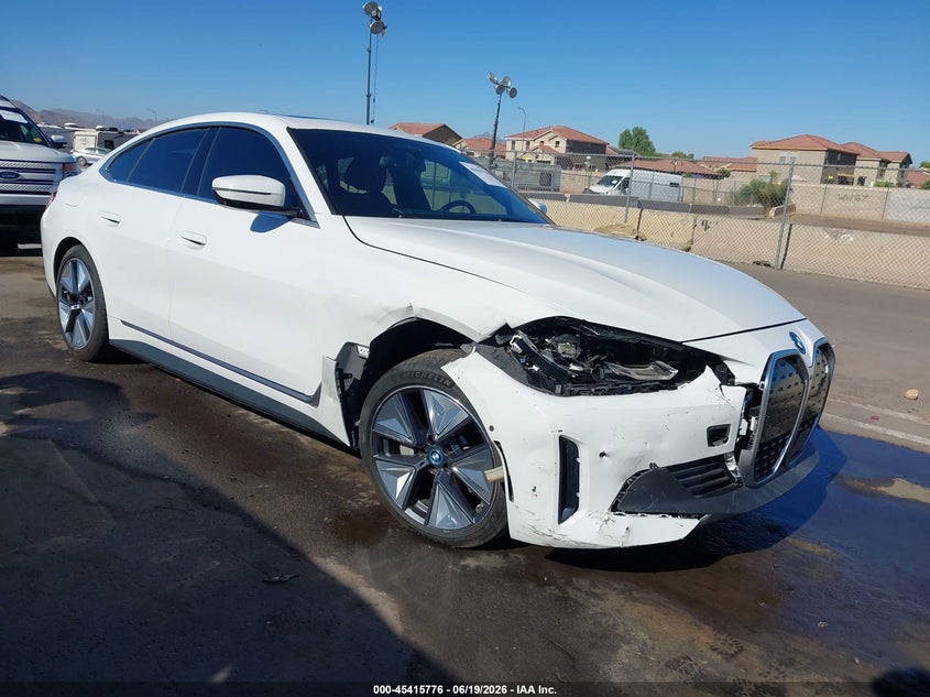 2023 BMW I4 VIN WBY73AW04PFR01378 — IAAI salvage auction photo