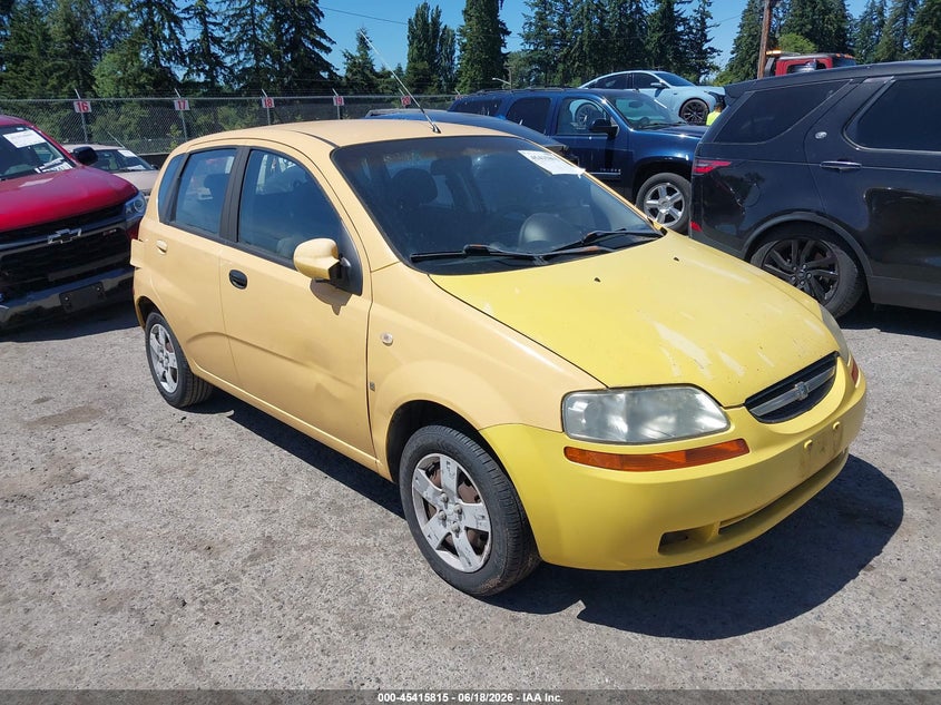 2007 Chevrolet Aveo VIN KL1TD66657B708461 IAAI salvage auction — LEFT & RIGHT, Clear (Washington), sold $375 on 2026-07-15 (photo 1)