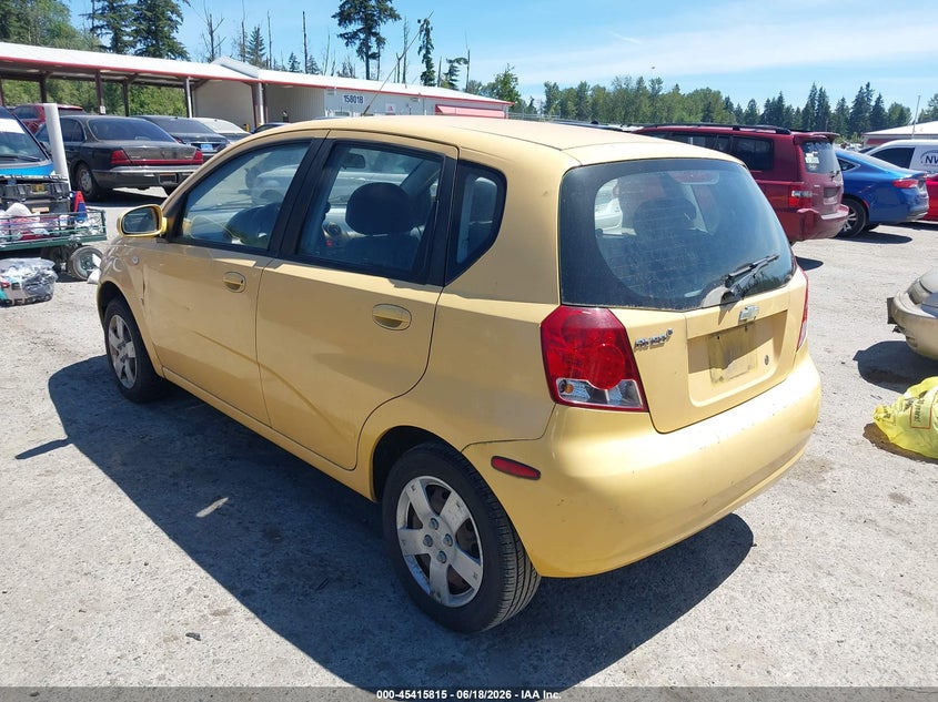 2007 Chevrolet Aveo VIN KL1TD66657B708461 IAAI salvage auction — LEFT & RIGHT, Clear (Washington), sold $375 on 2026-07-15 (photo 3)